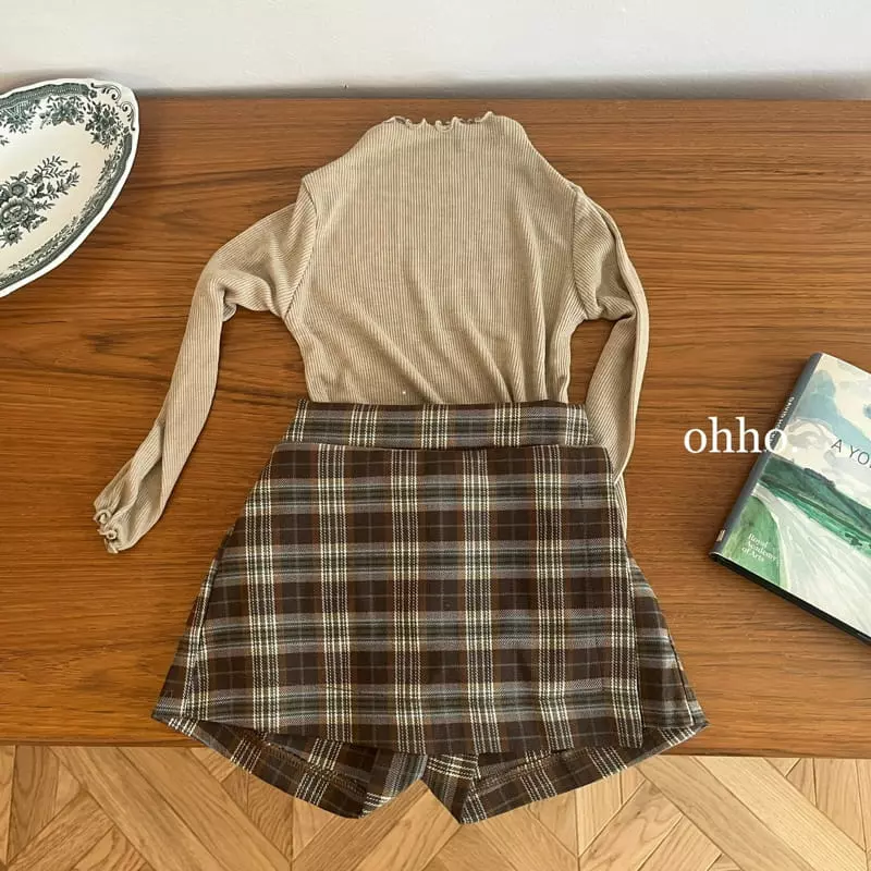 Ohho - Korean Children Fashion - #fashionkids - Lalf Skirt Pants - 8
