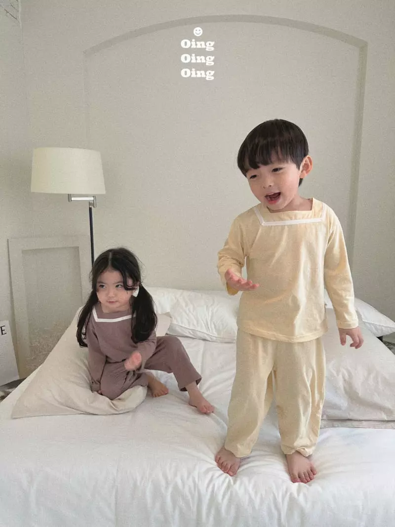 Oing - Korean Children Fashion - #Kfashion4kids - Square Top Bottom Set - 5