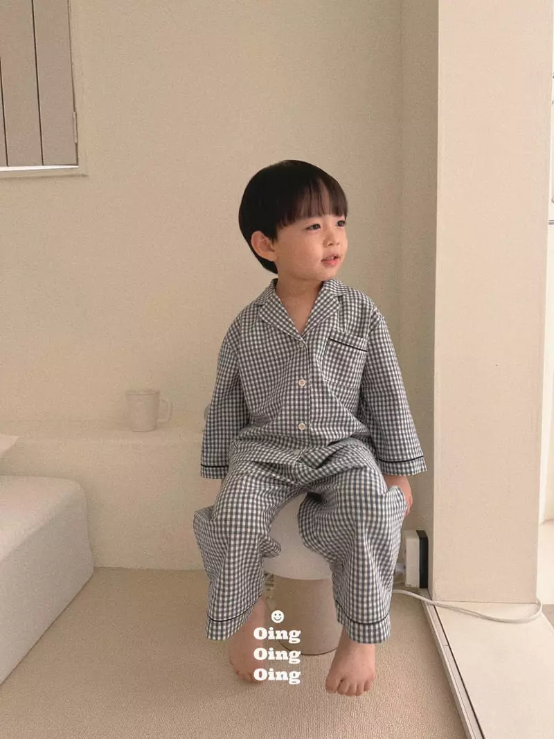 Oing - Korean Children Fashion - #discoveringself - Dep Check Pajama Set - 7