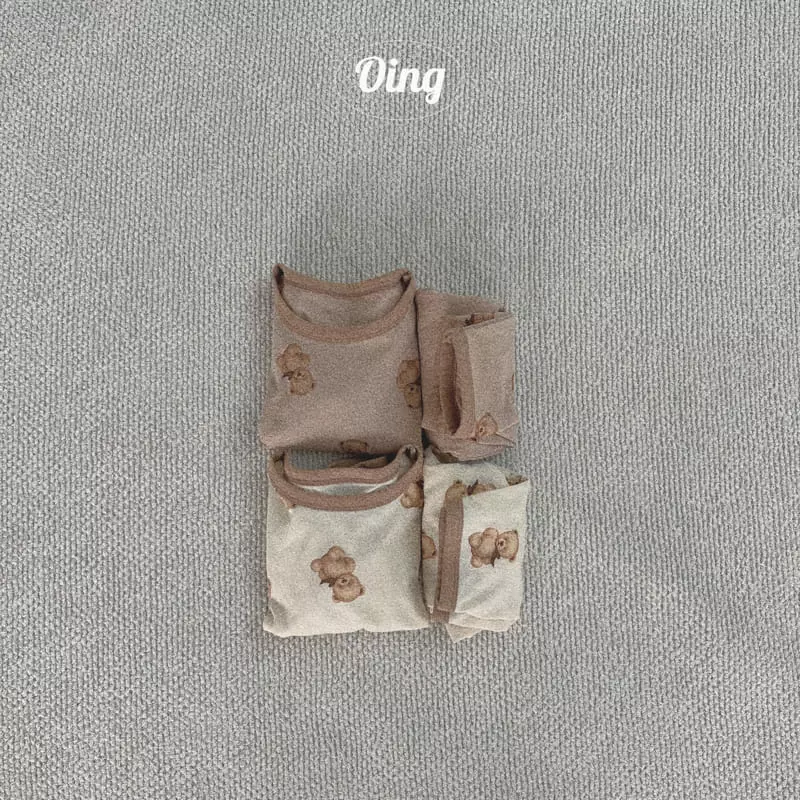Oing - Korean Children Fashion - #minifashionista - Cozy Bear Top Bottom Set - 12
