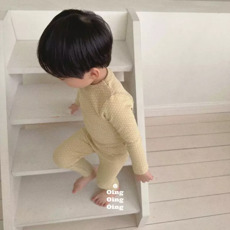 Oing - Korean Children Fashion - #stylishchildhood - Dot Dot Top Bottom Set - 5