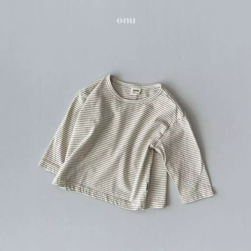 Onu - Korean Children Fashion - #childrensboutique - Stripes Piping Tee - 4