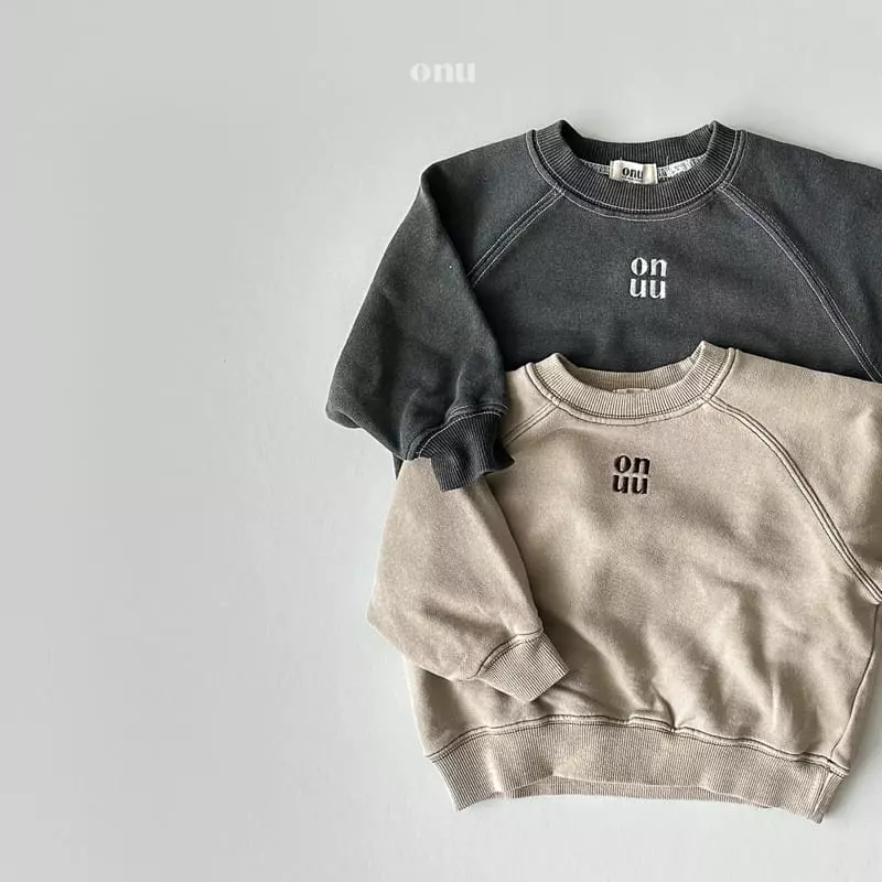 Onu - Korean Children Fashion - #fashionkids - Onu Pigment Top Bottom Set - 7