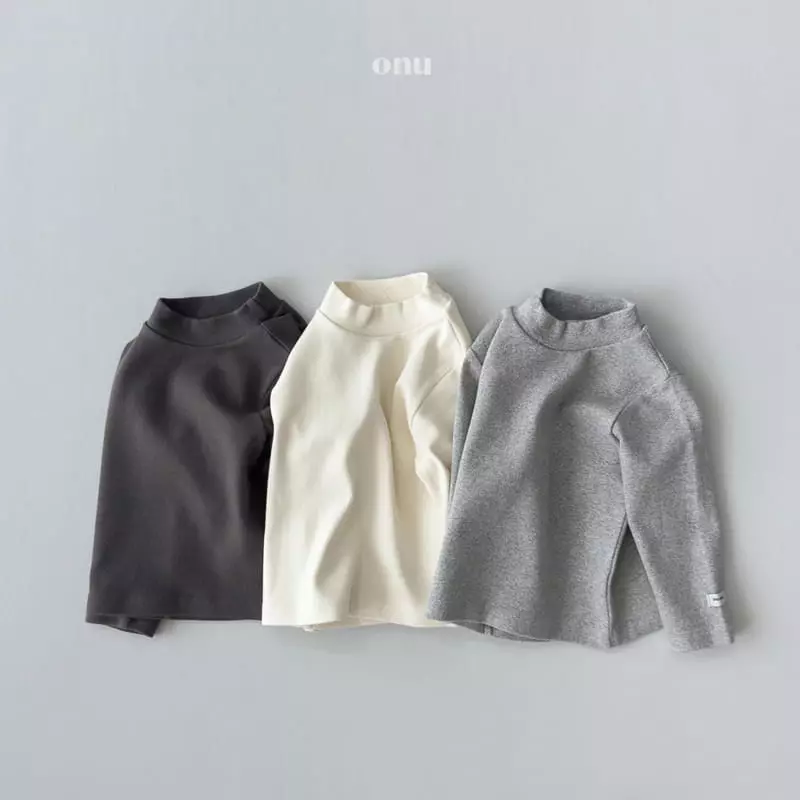Onu - Korean Children Fashion - #kidsshorts - Half Turtleneck Tee - 2