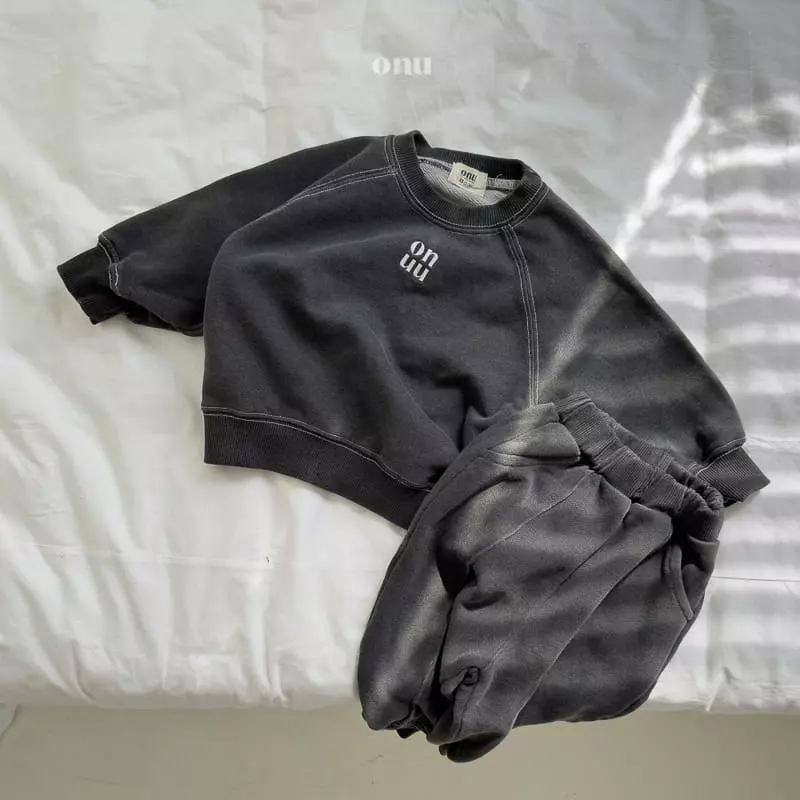 Onu - Korean Children Fashion - #kidzfashiontrend - Onu Pigment Top Bottom Set - 10