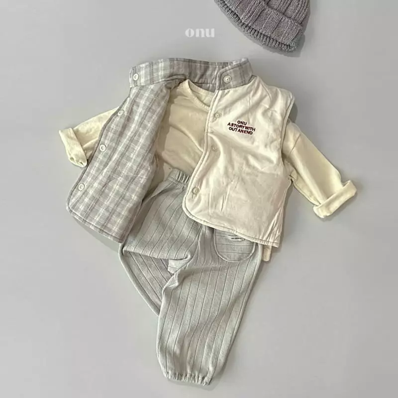 Onu - Korean Children Fashion - #kidzfashiontrend - Muzi Piping Tee - 8