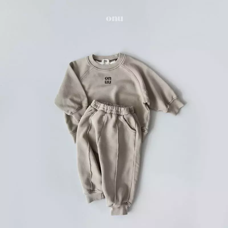 Onu - Korean Children Fashion - #prettylittlegirls - Onu Pigment Top Bottom Set