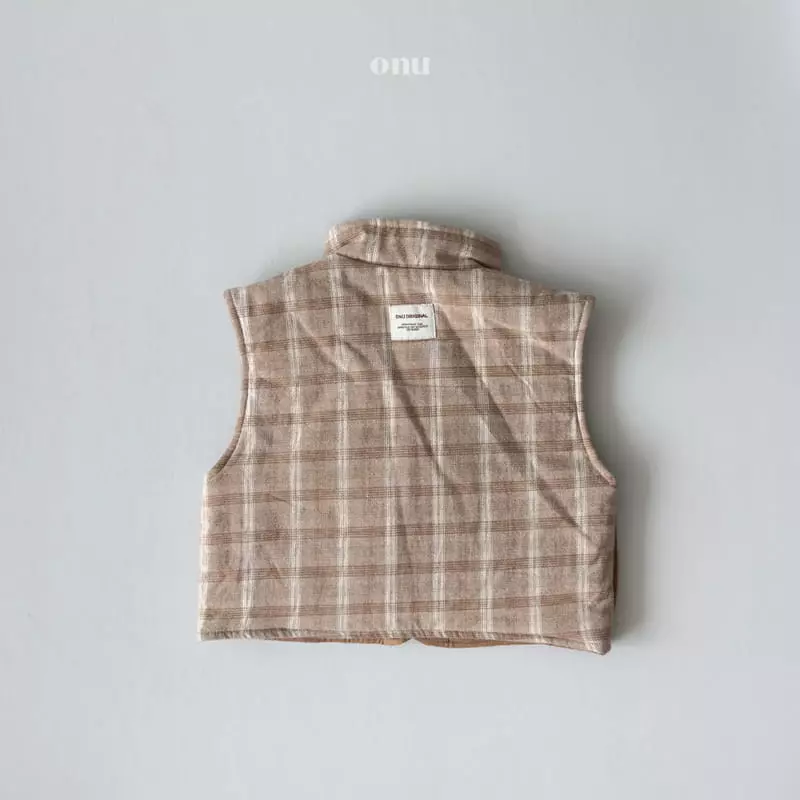 Onu - Korean Children Fashion - #stylishchildhood - Check Vest - 7