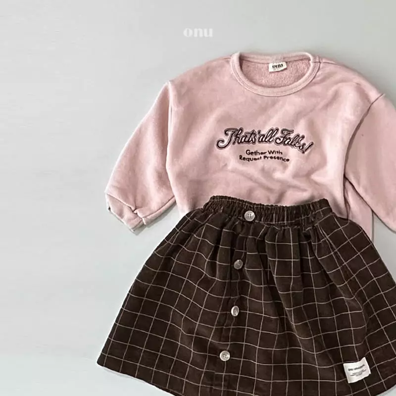 Onu - Korean Children Fashion - #toddlerclothing - Rib Check Skirt - 9