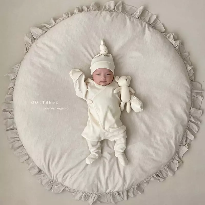 Oott Bebe - Korean Baby Fashion - #babyboutique - Organic Benet Bodysuit with Bonnet Cotton - 3