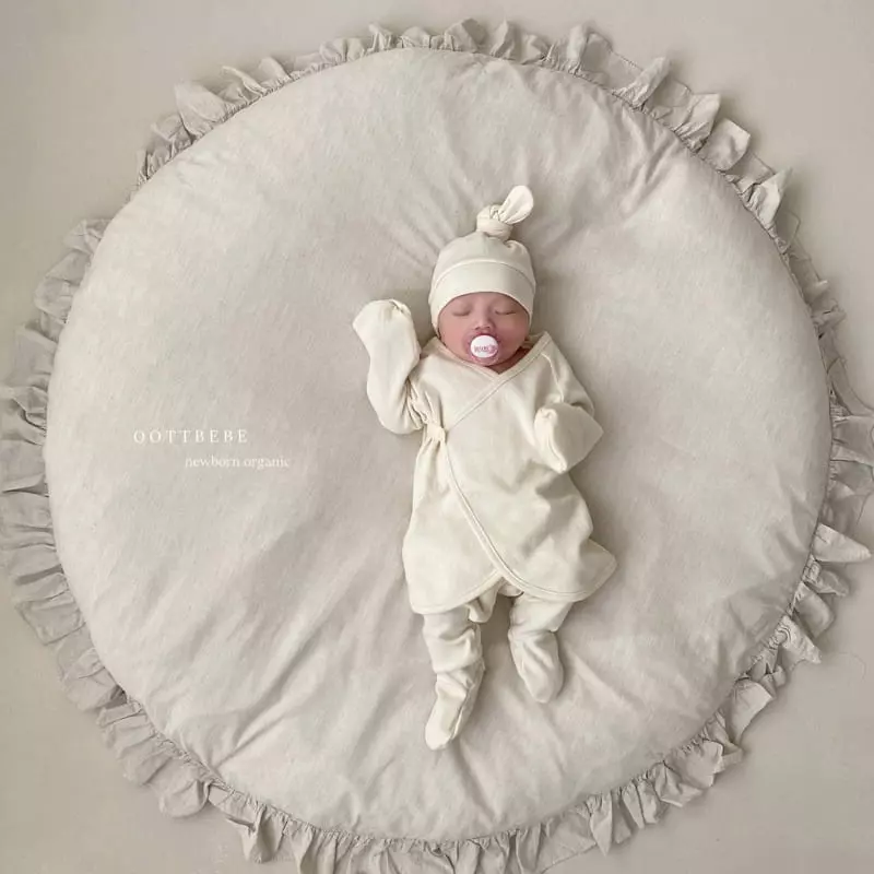 Oott Bebe - Korean Baby Fashion - #babyboutique - Organic Benet Bodysuit with Bonnet Mesh - 2