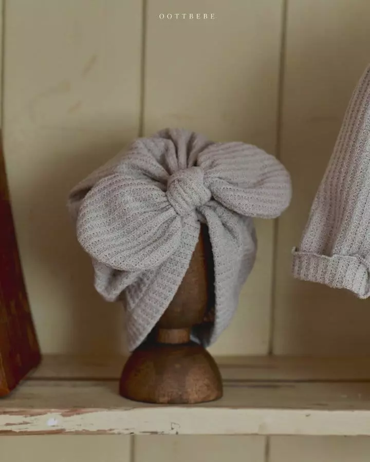 Oott Bebe - Korean Baby Fashion - #babyboutique - Waffle Ribbon Turban - 7
