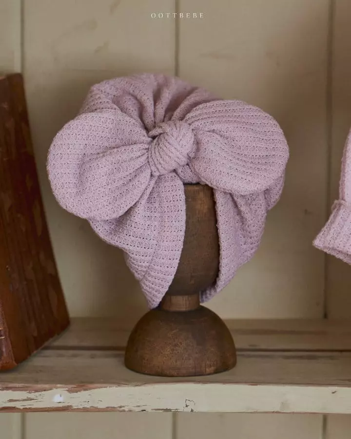 Oott Bebe - Korean Baby Fashion - #babyboutique - Waffle Ribbon Turban - 8