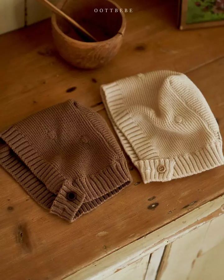 Oott Bebe - Korean Baby Fashion - #babyboutiqueclothing - Knit Bonnet