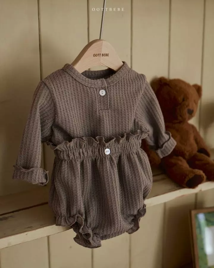 Oott Bebe - Korean Baby Fashion - #babyboutiqueclothing - Waffle Bloomer Set - 10