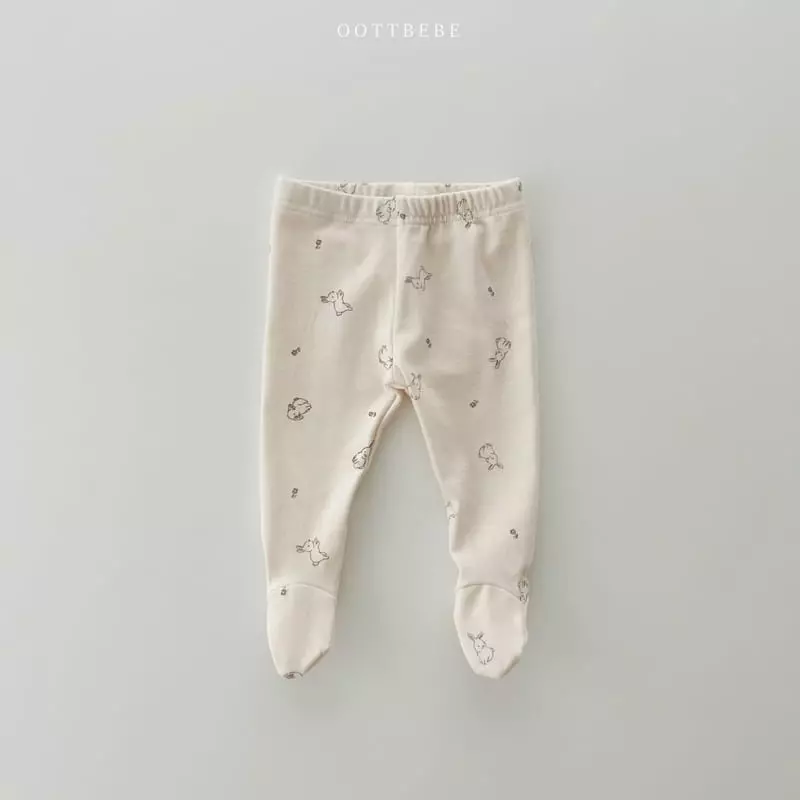 Oott Bebe - Korean Baby Fashion - #babyclothing - Rabbit Foot Leggings - 3