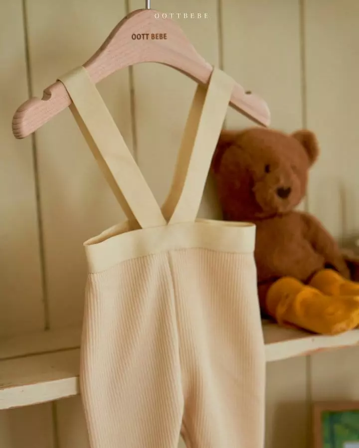 Oott Bebe - Korean Baby Fashion - #babyfashion - Soft Dungarees Leggings - 8