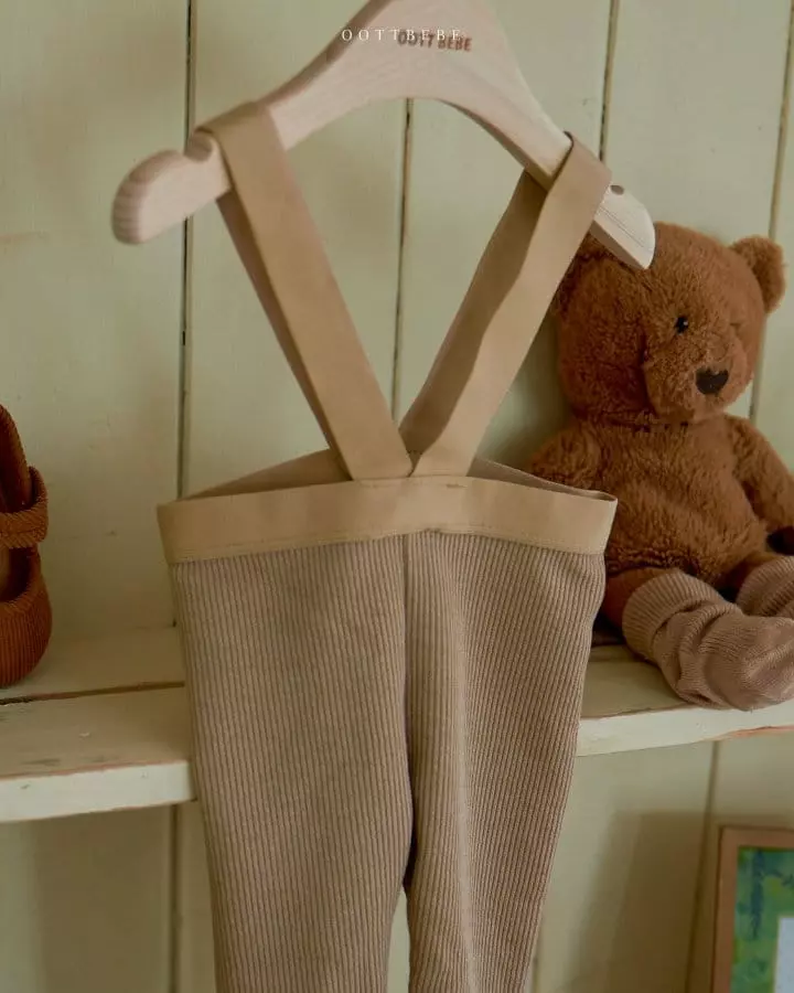 Oott Bebe - Korean Baby Fashion - #babyfever - Soft Dungarees Leggings - 9