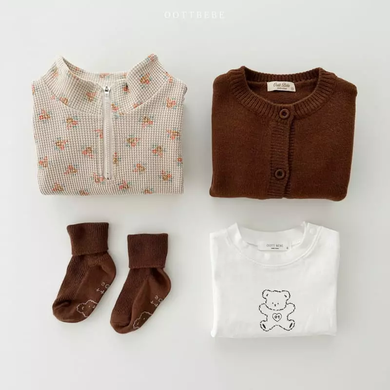 Oott Bebe - Korean Baby Fashion - #babygirlfashion - Small Waffle Anorak Bodysuit - 10