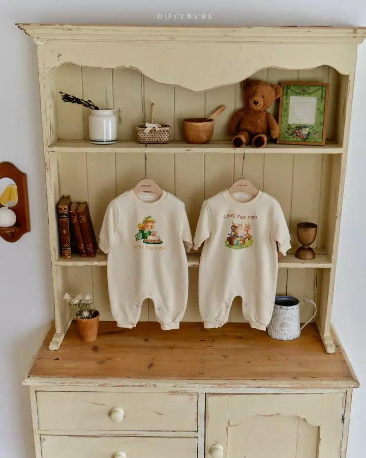 Oott Bebe - Korean Baby Fashion - #babygirlfashion - Cake Bodysuit