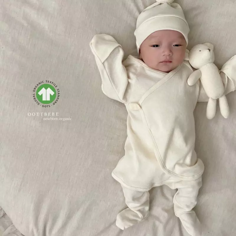 Oott Bebe - Korean Baby Fashion - #babyoninstagram - Organic Benet Bodysuit with Bonnet Cotton - 10