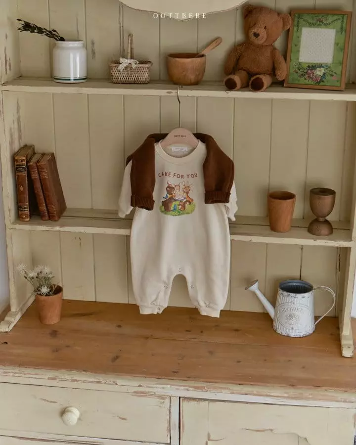 Oott Bebe - Korean Baby Fashion - #babyoninstagram - Cake Bodysuit - 3