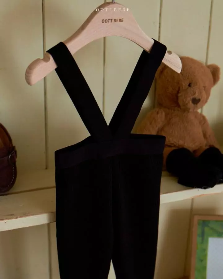Oott Bebe - Korean Baby Fashion - #babyoninstagram - Soft Dungarees Leggings - 12