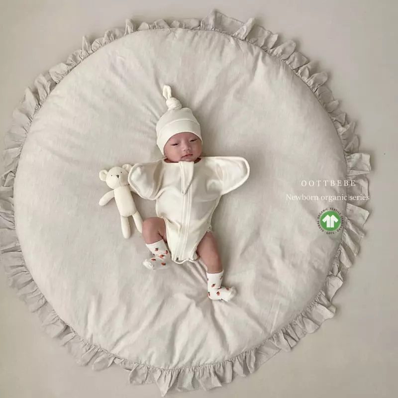 Oott Bebe - Korean Baby Fashion - #babyoutfit - Organic Wrap Bodysuit Cotton - 2
