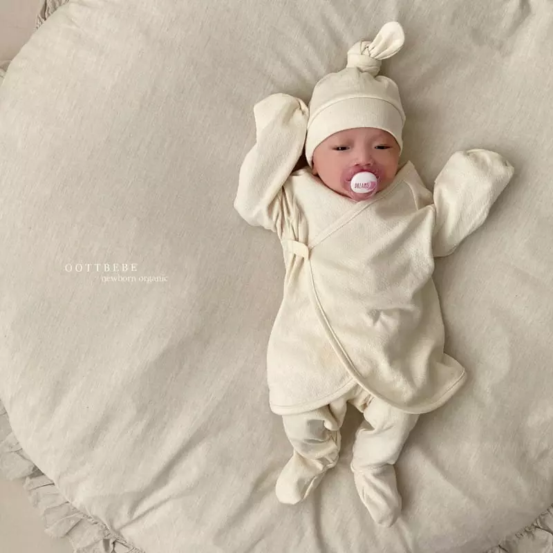 Oott Bebe - Korean Baby Fashion - #babyoutfit - Organic Benet Bodysuit with Bonnet Mesh - 11