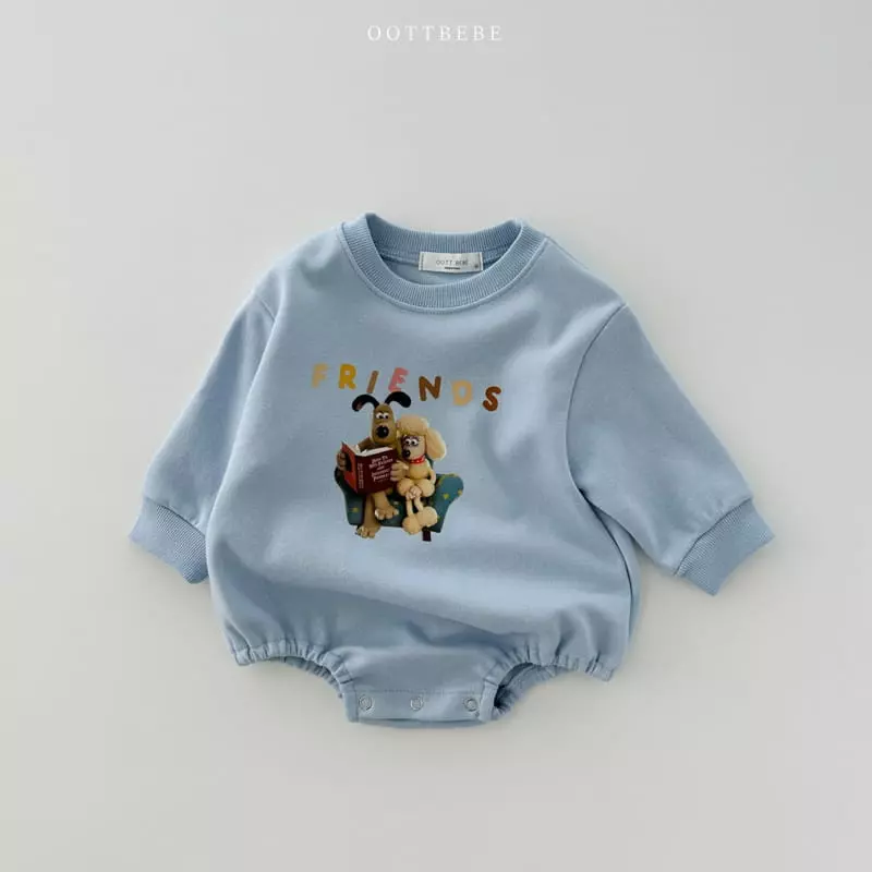 Oott Bebe - Korean Baby Fashion - #babyoutfit - Friends Bow Bodysuit - 2