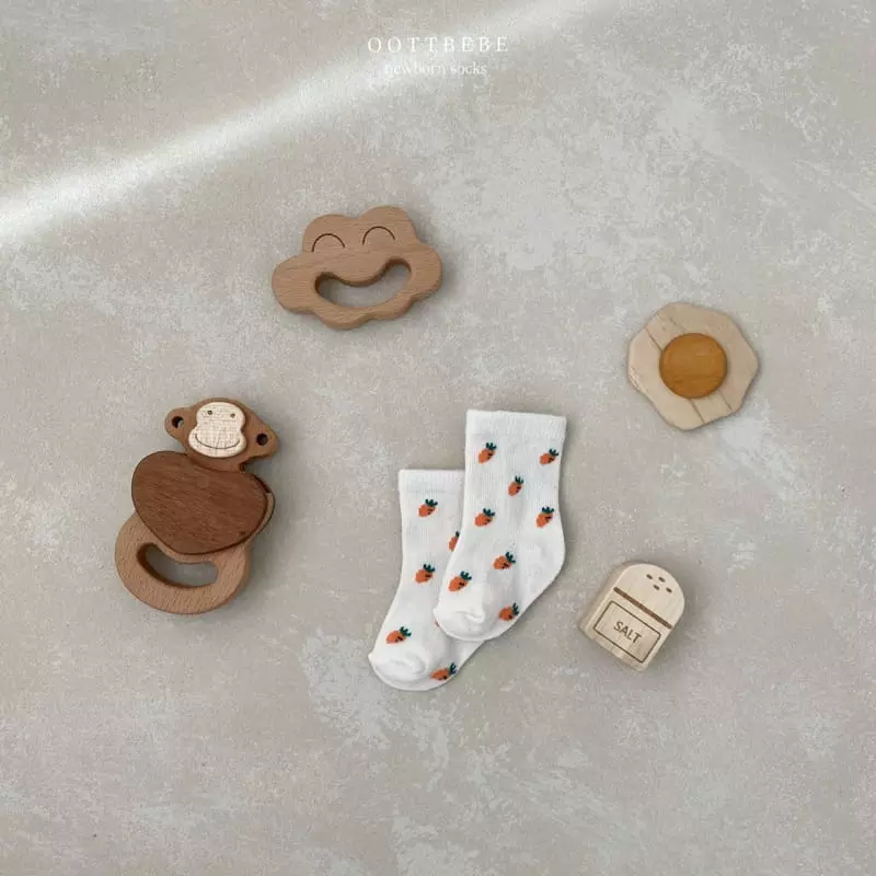 Oott Bebe - Korean Baby Fashion - #babyoutfit - Baby Socks basic (cream+ivory) - 5