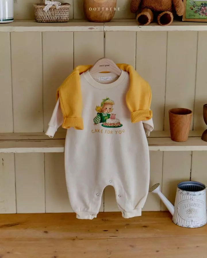 Oott Bebe - Korean Baby Fashion - #babyoutfit - Cake Bodysuit - 6