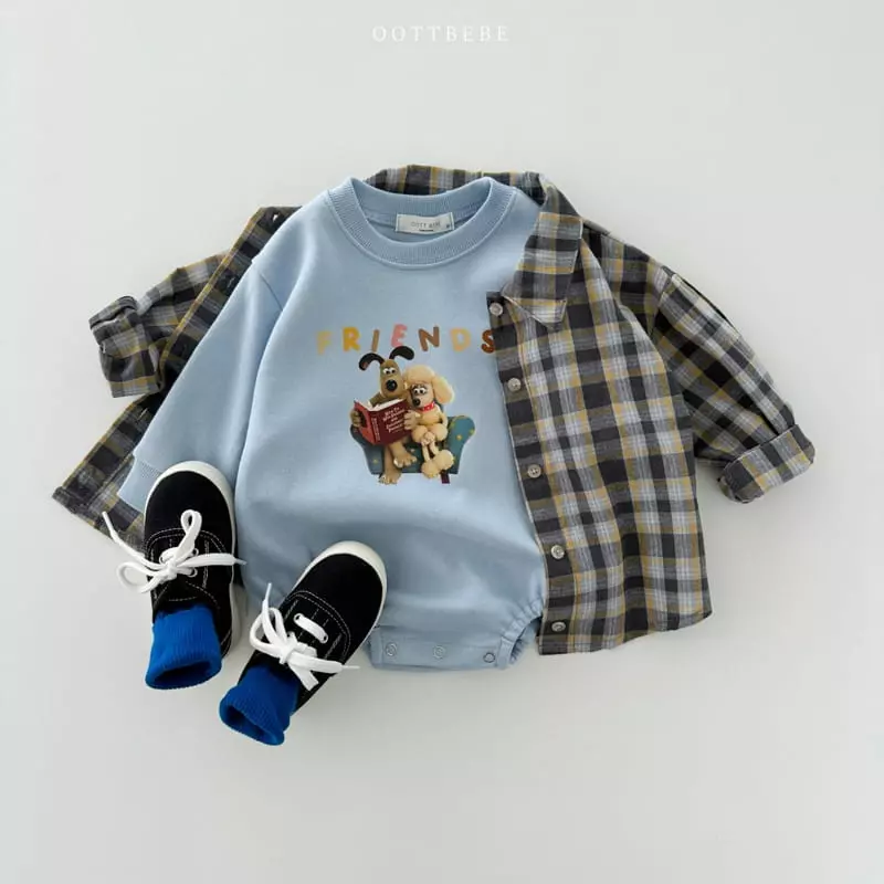 Oott Bebe - Korean Baby Fashion - #babyoutfit - Friends Bow Bodysuit - 4