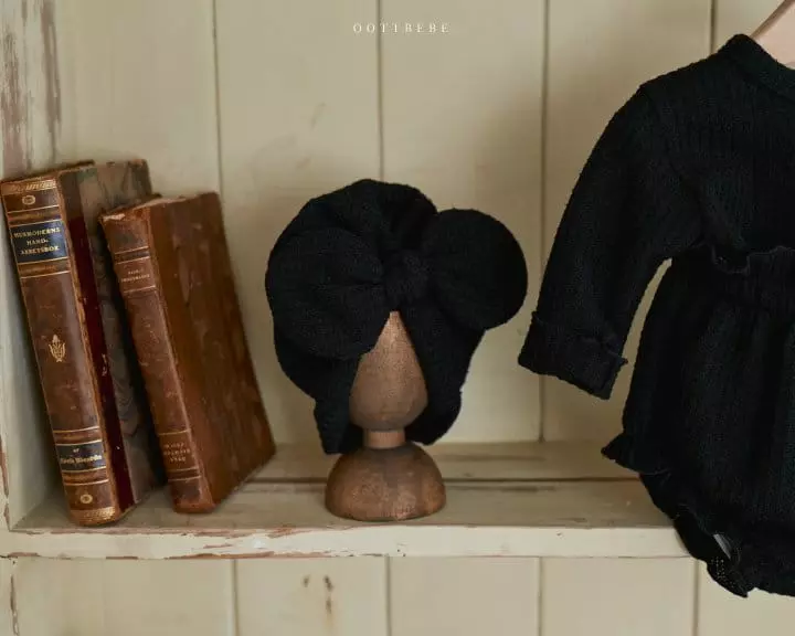 Oott Bebe - Korean Baby Fashion - #babyoutfit - Waffle Ribbon Turban - 4