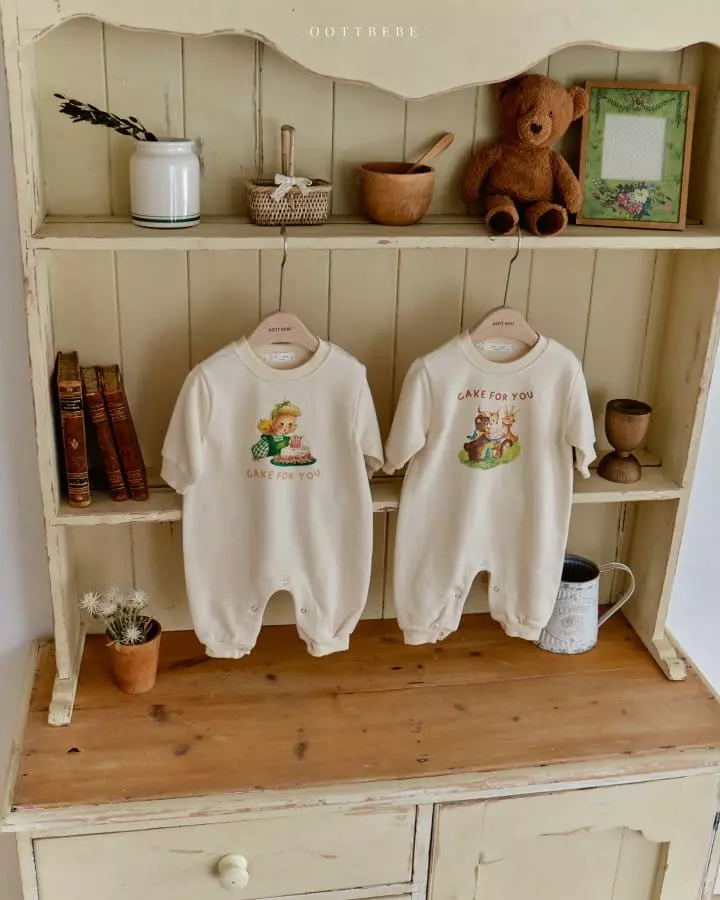 Oott Bebe - Korean Baby Fashion - #onlinebabyboutique - Cake Bodysuit - 8