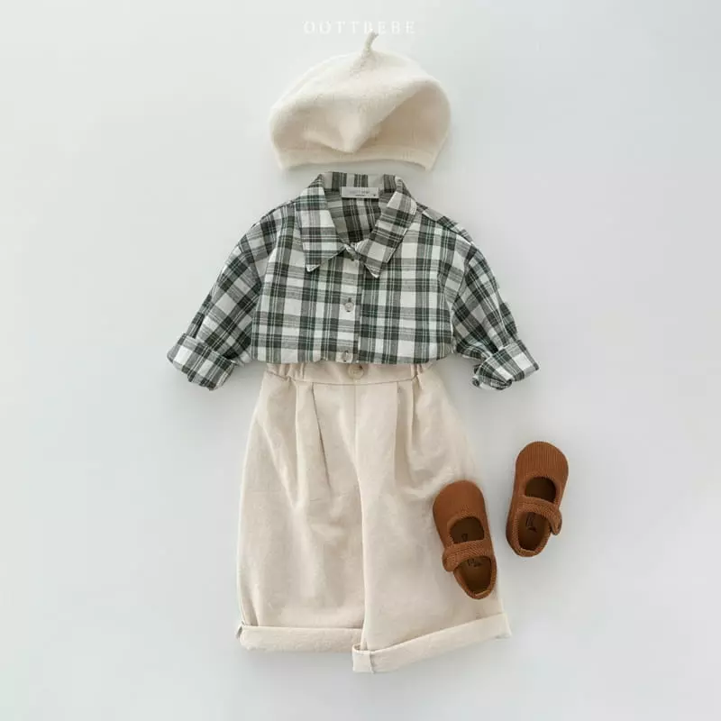 Oott Bebe - Korean Children Fashion - #childofig - Lobin Check Shirt - 3