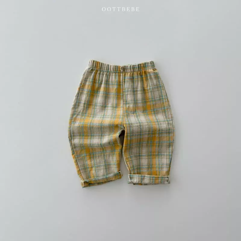 Oott Bebe - Korean Children Fashion - #childofig - Minial Check Pants - 2