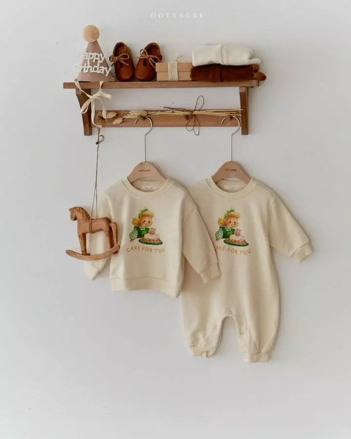 Oott Bebe - Korean Children Fashion - #childofig - Cake For U Sweatshirt - 9