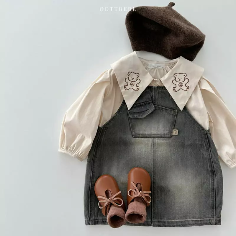 Oott Bebe - Korean Children Fashion - #discoveringself - Heart Bear Blouse - 11