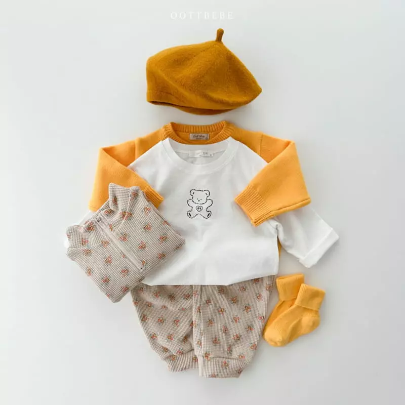 Oott Bebe - Korean Children Fashion - #discoveringself - Small Flower Anorak Top Bottom Set - 9