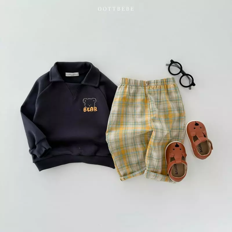 Oott Bebe - Korean Children Fashion - #discoveringself - Minial Check Pants - 5