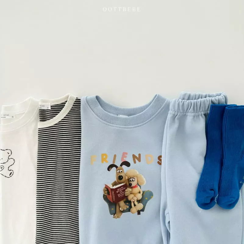 Oott Bebe - Korean Children Fashion - #discoveringself - Friends Top Bottom Set - 11