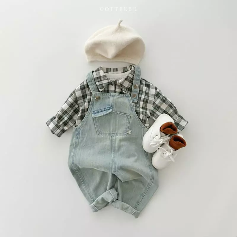 Oott Bebe - Korean Children Fashion - #fashionkids - Lobin Check Shirt - 7