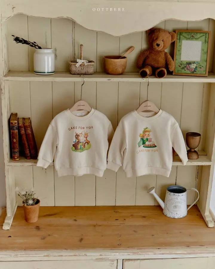 Oott Bebe - Korean Children Fashion - #kidsstore - Cake For U Sweatshirt - 2