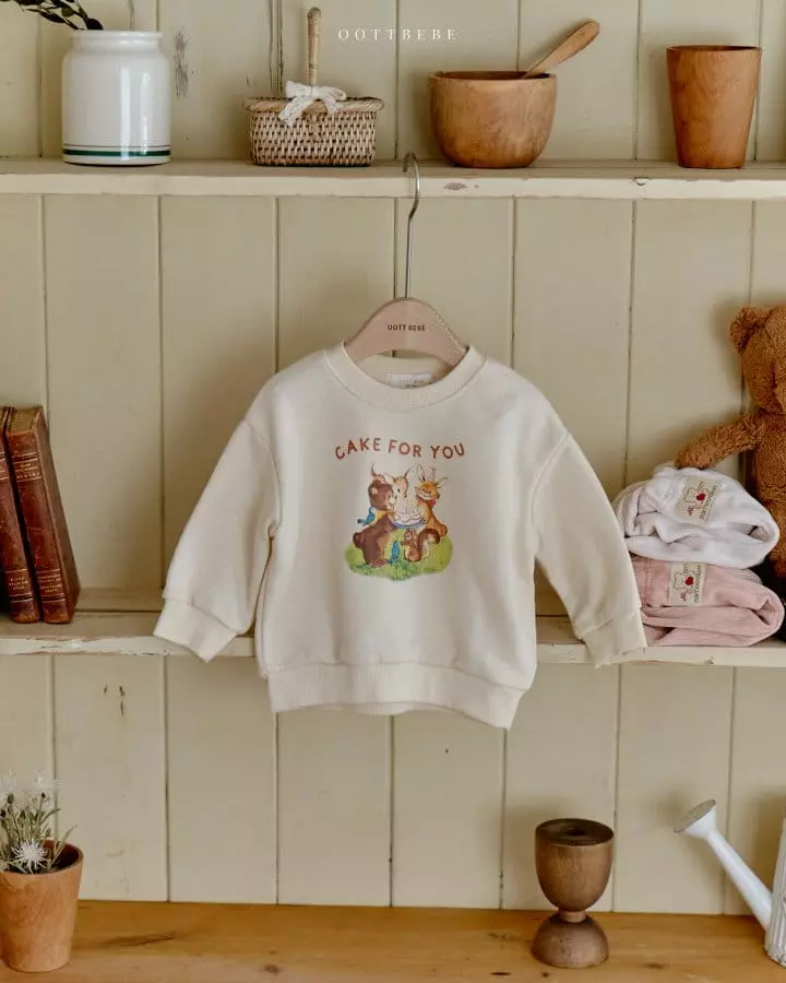 Oott Bebe - Korean Children Fashion - #kidzfashiontrend - Cake For U Sweatshirt - 3