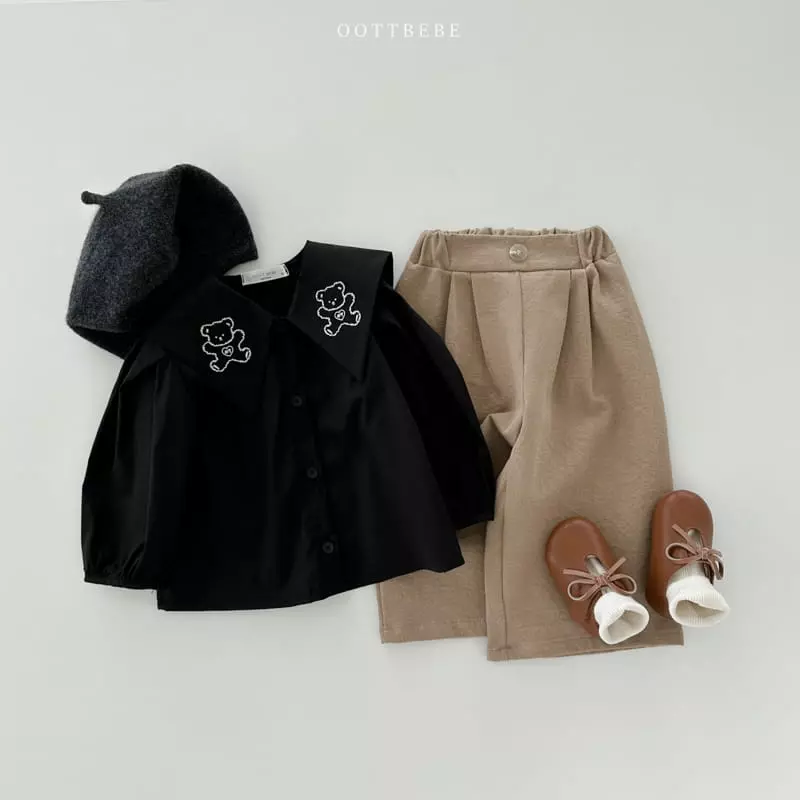 Oott Bebe - Korean Children Fashion - #littlefashionista - Heart Bear Blouse - 3