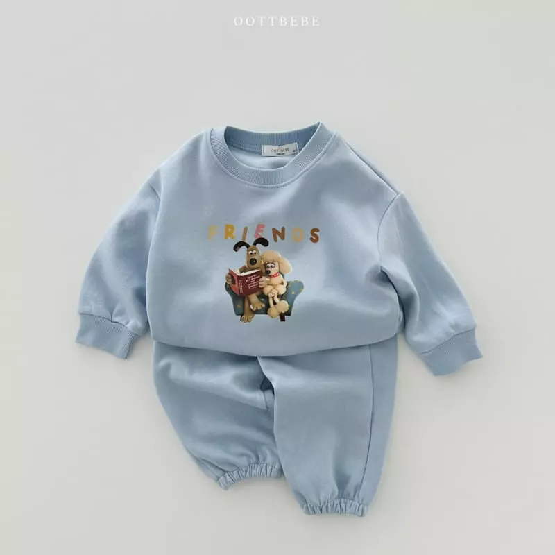 Oott Bebe - Korean Children Fashion - #magicofchildhood - Friends Top Bottom Set - 2