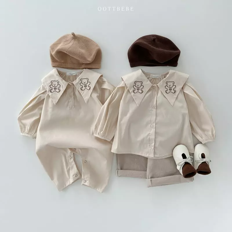 Oott Bebe - Korean Children Fashion - #minifashionista - Heart Bear Blouse - 5