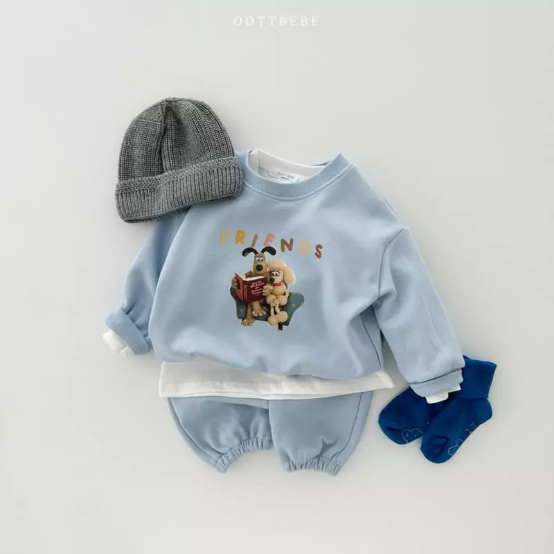 Oott Bebe - Korean Children Fashion - #minifashionista - Friends Top Bottom Set - 4