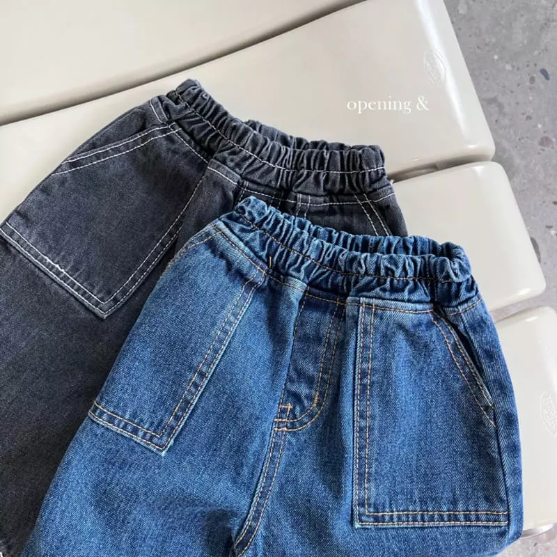 Opening & - Korean Children Fashion - #childofig - Stitch Pocket Pants